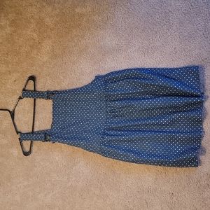 Chambray pinafore dress